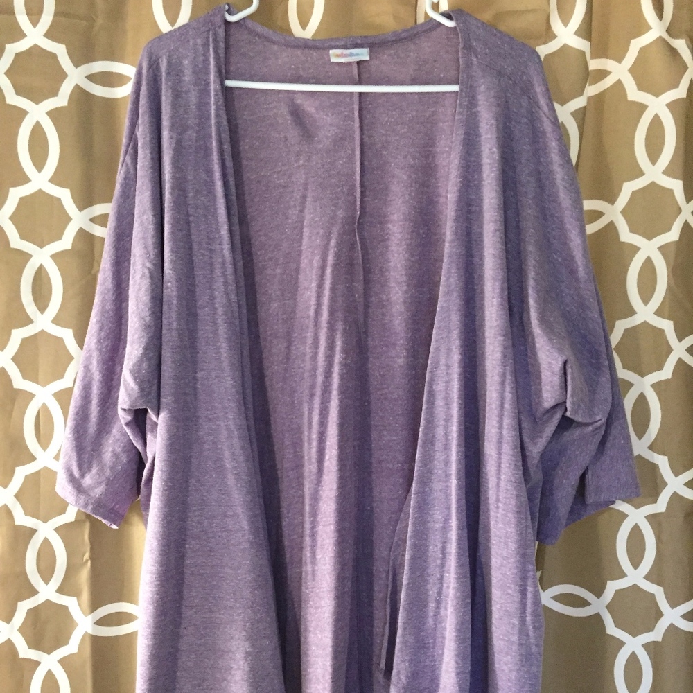 LuLaRoe heather purple Lindsay kimono (NWT)